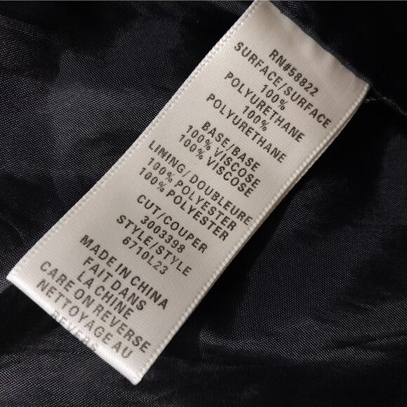 MAX STUDIO! AWESOME BLACK VEGAN LEATHER BIKER/MOTO INSPIRED JACKET, COAT! SZ XL - Picture 11 of 12